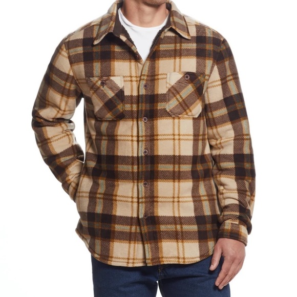 WEATHERPROOF FLEECE SHIRT JACKET IN LATTE BROWN SIZE XL EUC SUPER SOFT! - Picture 2 of 12